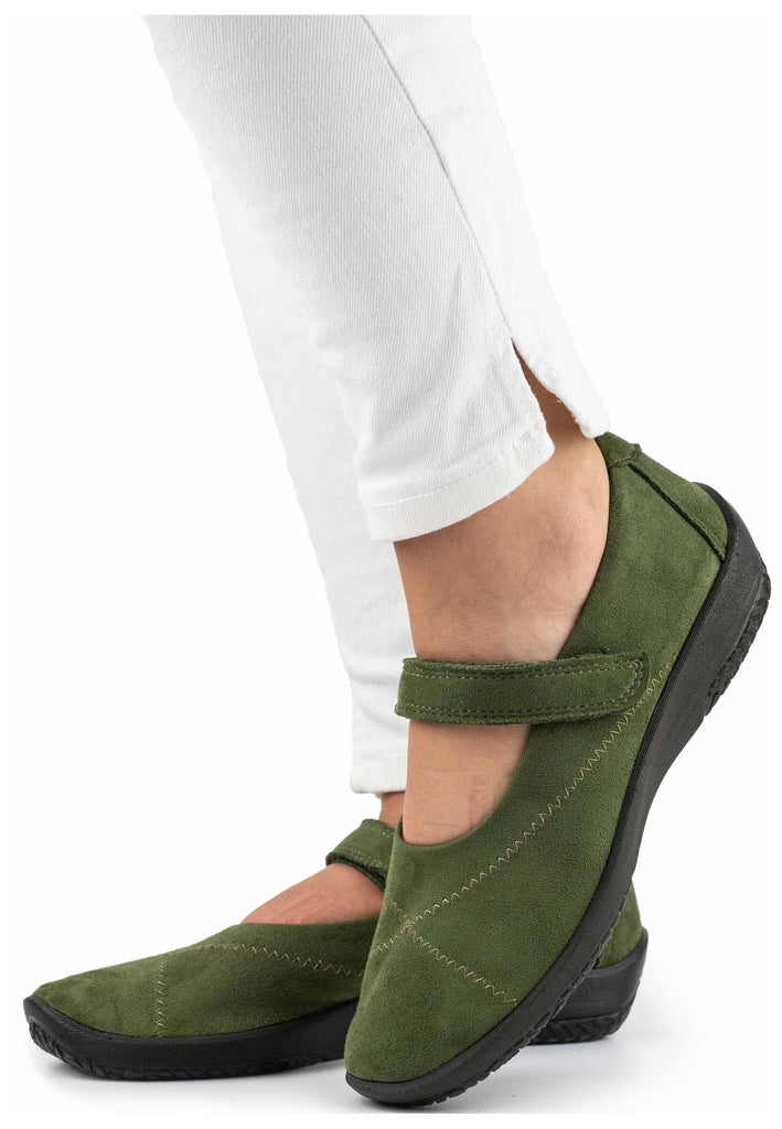 ARCOPEDICO Ballerinas Lederimitat Olive
