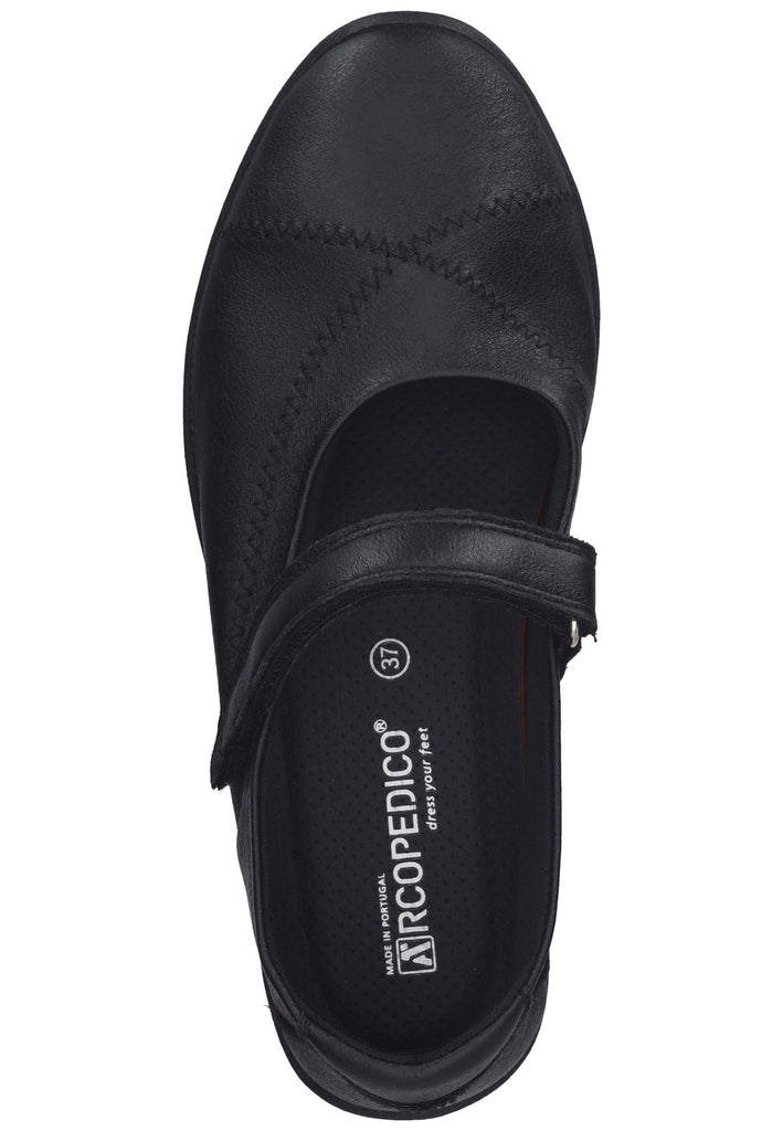 ARCOPEDICO Ballerinas Lederimitat Schwarz