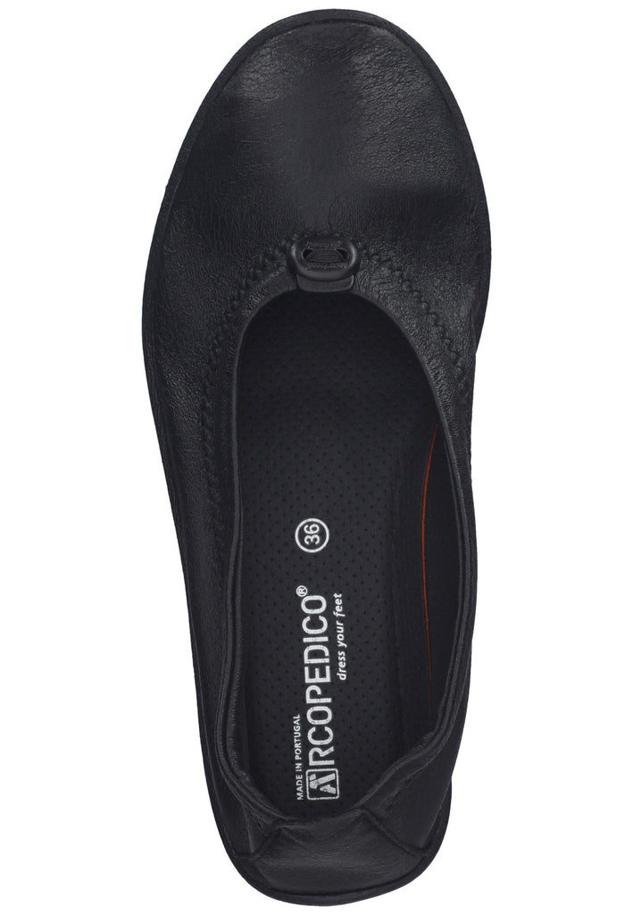 ARCOPEDICO Ballerinas Lederimitat Schwarz