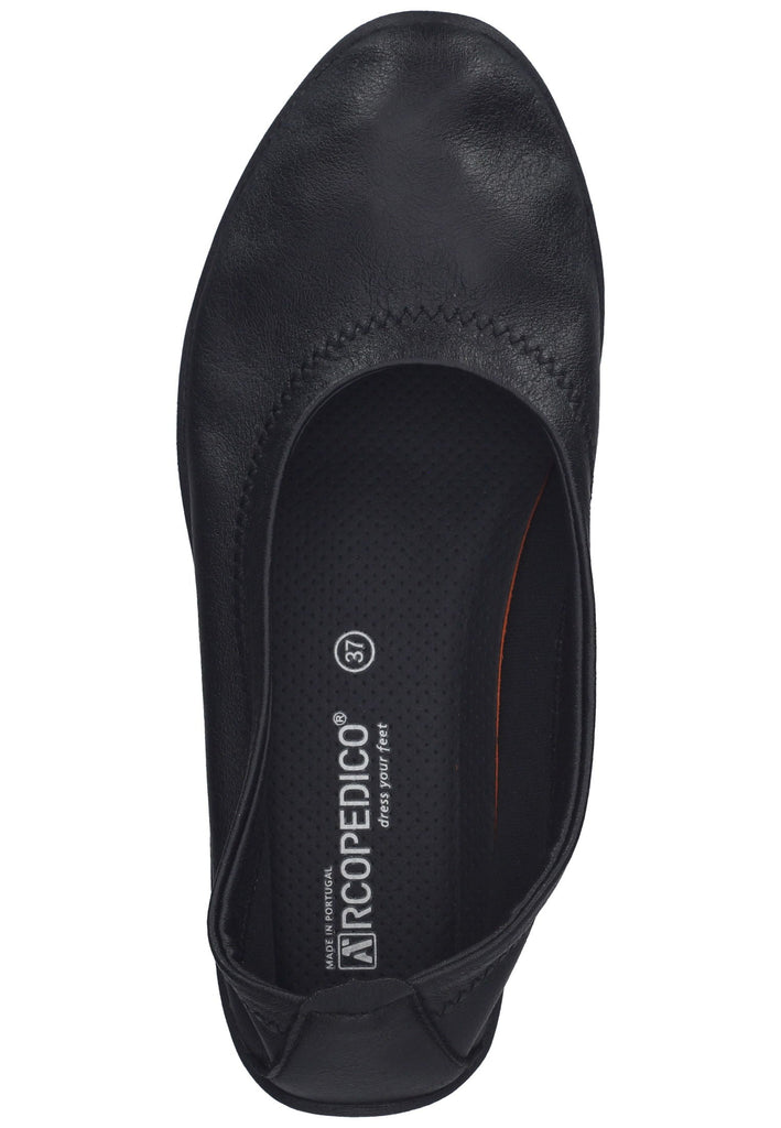 ARCOPEDICO Ballerinas Lederimitat Schwarz