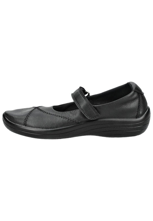 ARCOPEDICO Halbschuhe Lederimitat Schwarz/Schwarz