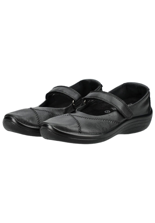 ARCOPEDICO Halbschuhe Lederimitat Schwarz/Schwarz