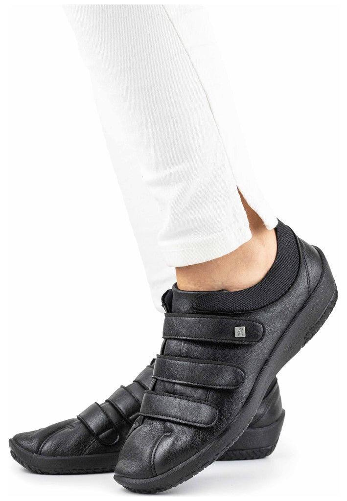 ARCOPEDICO Halbschuhe Lederimitat/Textil Schwarz