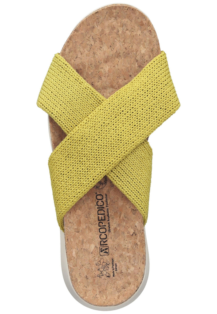 ARCOPEDICO Pantoletten Textil Senf