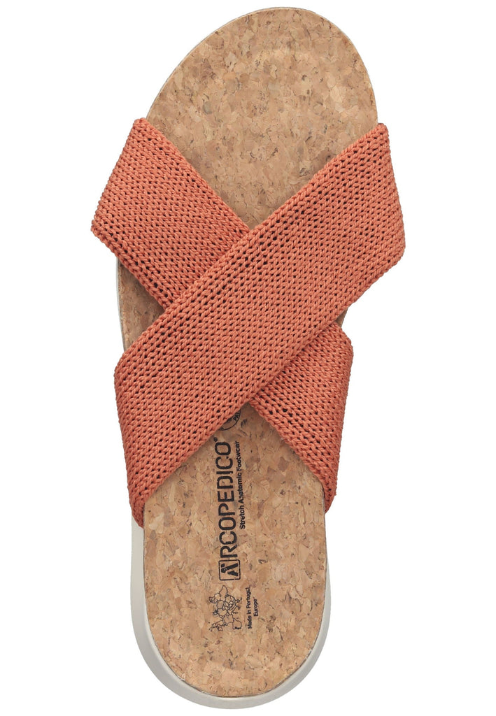 ARCOPEDICO Pantoletten Textil Terracota