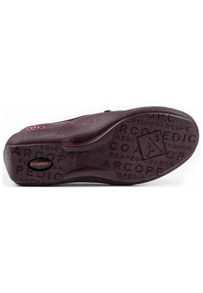 ARCOPEDICO Slipper Lederimitat Bordeaux
