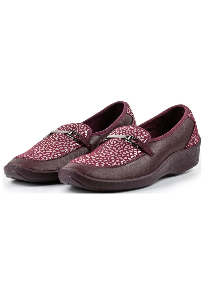 ARCOPEDICO Slipper Lederimitat Bordeaux
