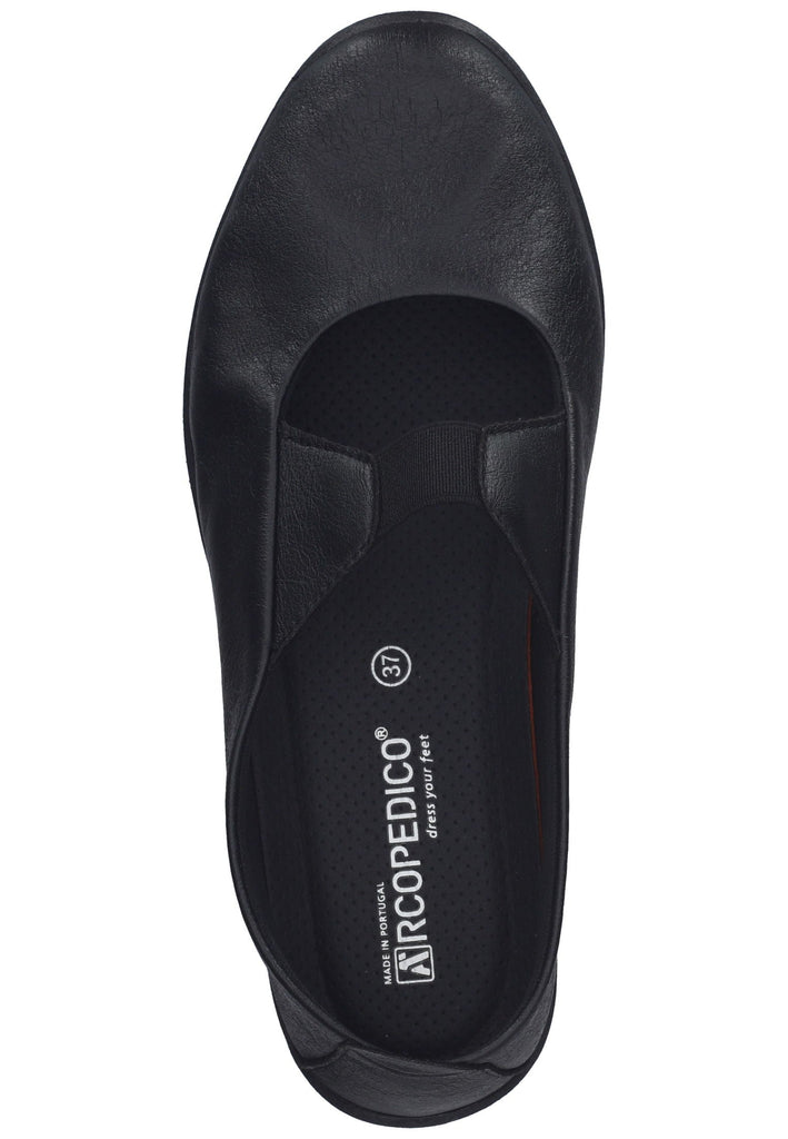 ARCOPEDICO Slipper Lederimitat Schwarz