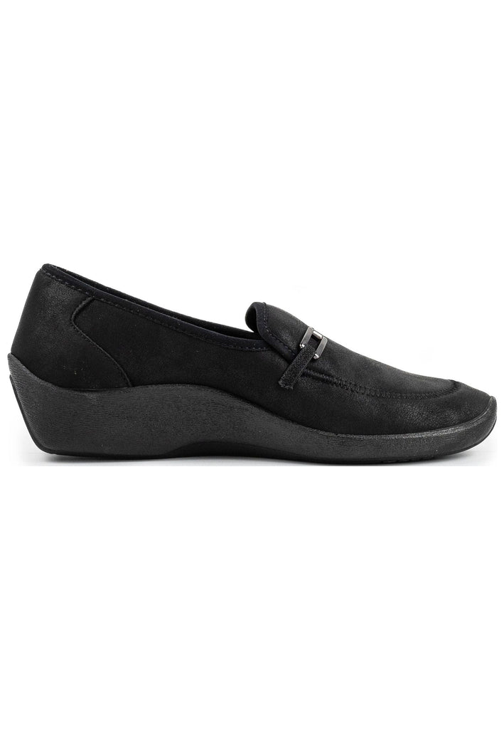ARCOPEDICO Slipper Lederimitat Schwarz