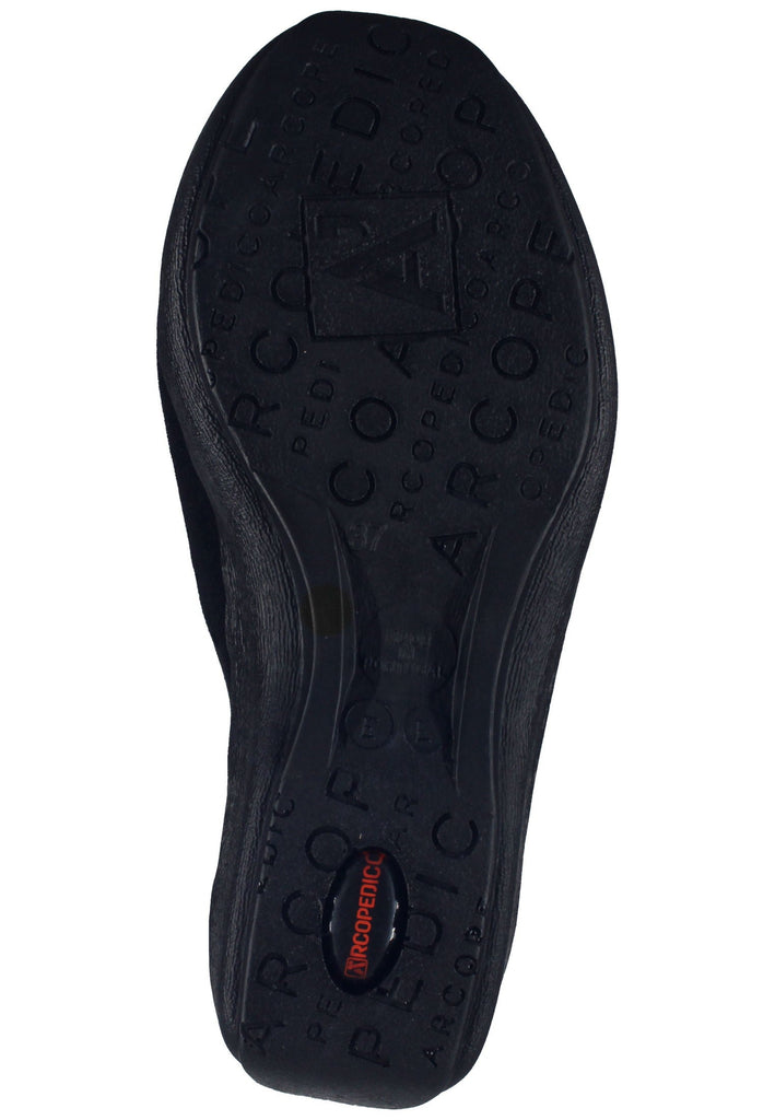 ARCOPEDICO Slipper Lederimitat Schwarz
