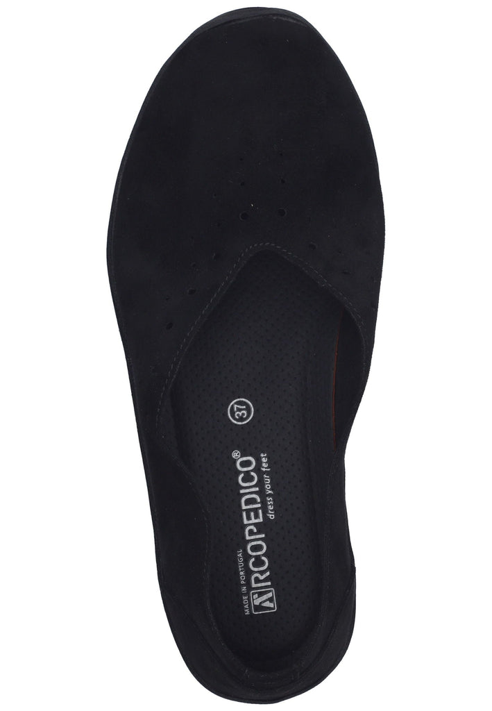 ARCOPEDICO Slipper Lederimitat Schwarz