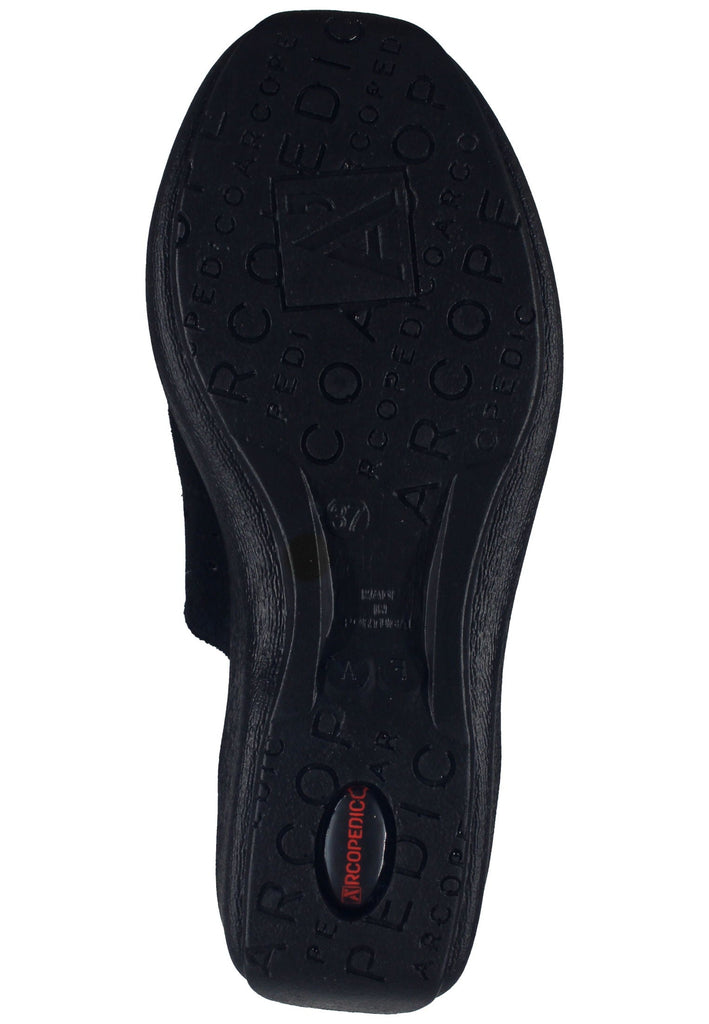 ARCOPEDICO Slipper Lederimitat Schwarz