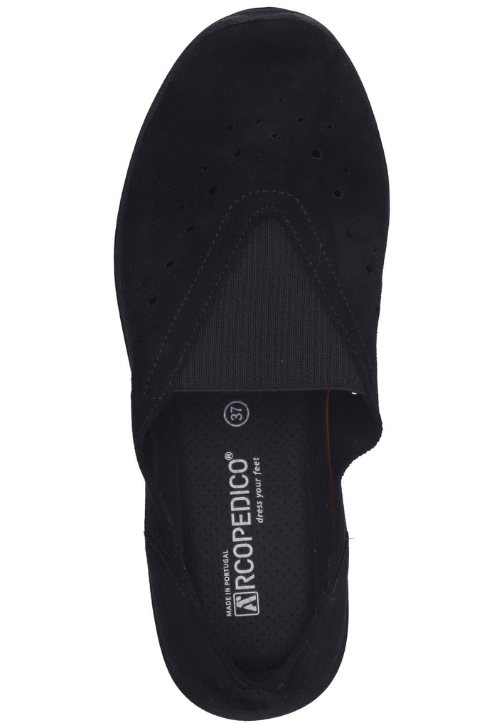 ARCOPEDICO Slipper Lederimitat Schwarz