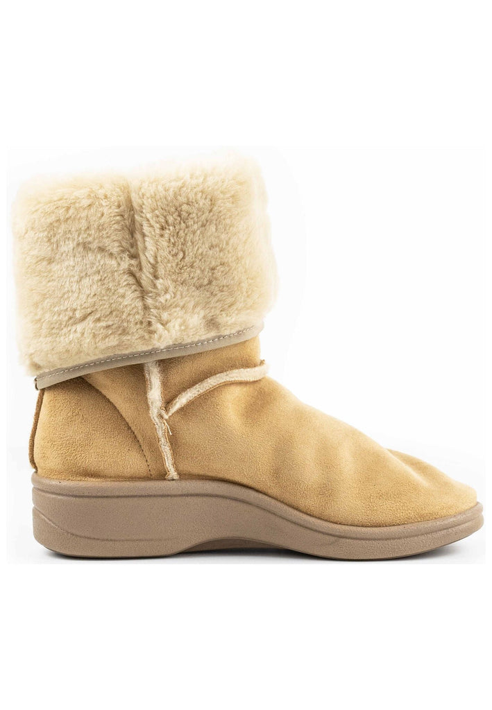 ARCOPEDICO Stiefelette Lederimitat Beige Warmfutter