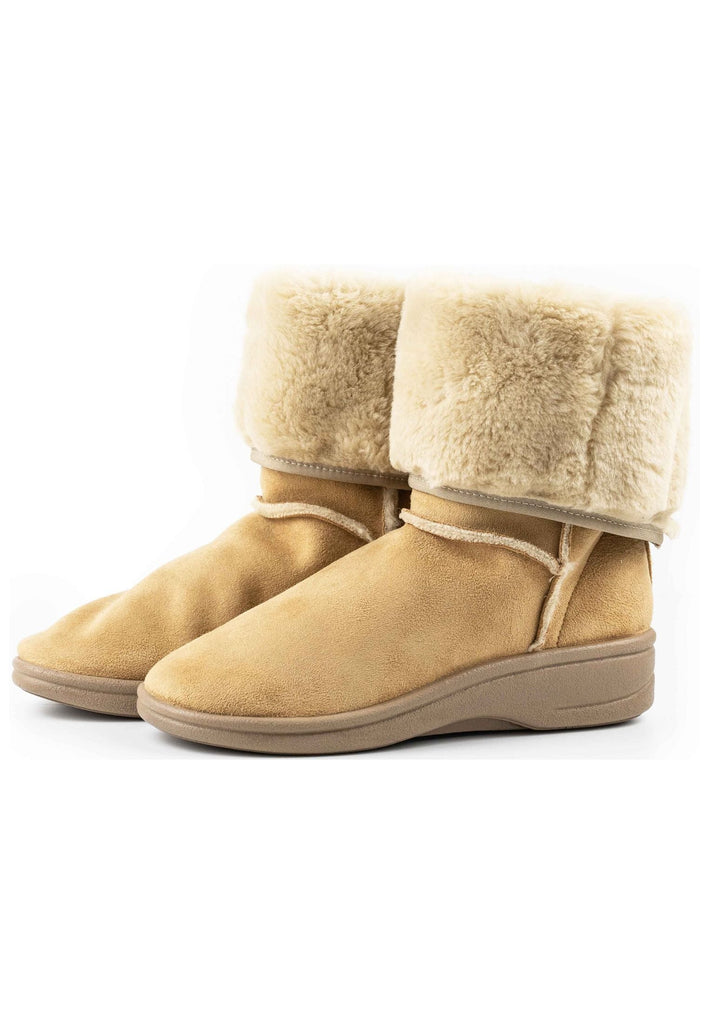ARCOPEDICO Stiefelette Lederimitat Beige Warmfutter