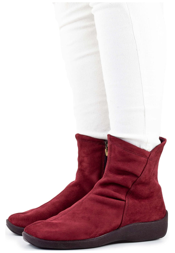 ARCOPEDICO Stiefelette Lederimitat Bordeaux