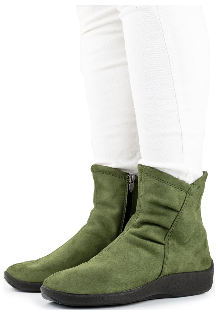 ARCOPEDICO Stiefelette Lederimitat Olive