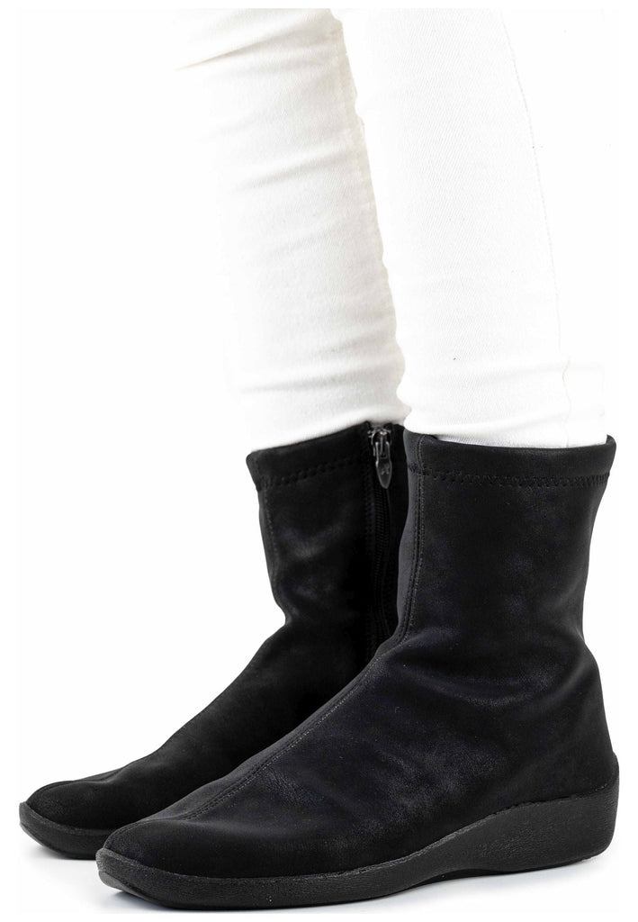 ARCOPEDICO Stiefelette Lederimitat/Textil Schwarz