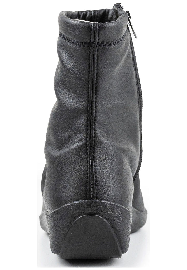 ARCOPEDICO Stiefelette Lederimitat/Textil Schwarz/Schwarz