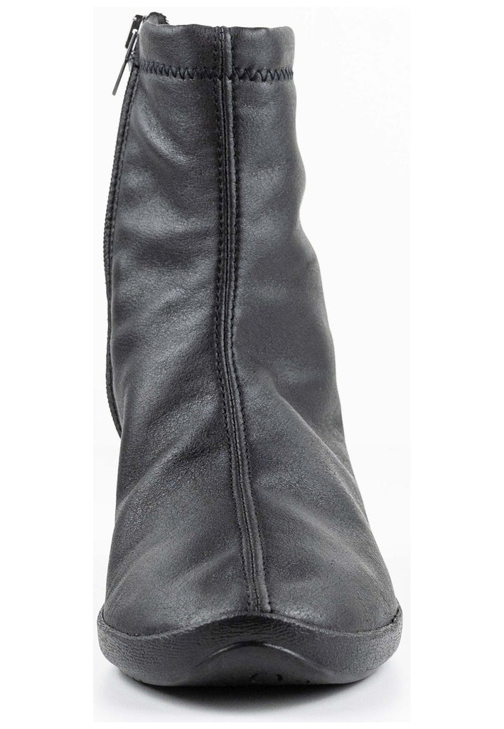 ARCOPEDICO Stiefelette Lederimitat/Textil Schwarz/Schwarz