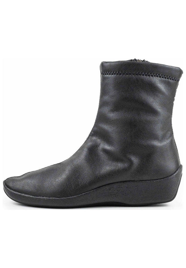 ARCOPEDICO Stiefelette Lederimitat/Textil Schwarz/Schwarz