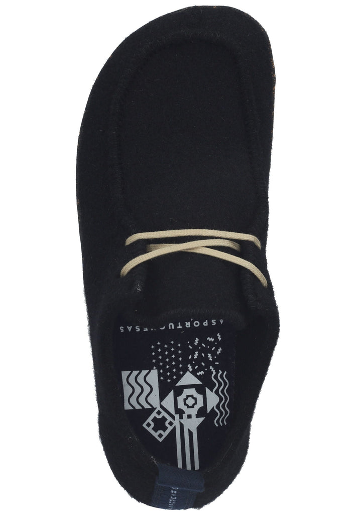 ASPORTUGUESAS Halbschuhe Filz Schwarz