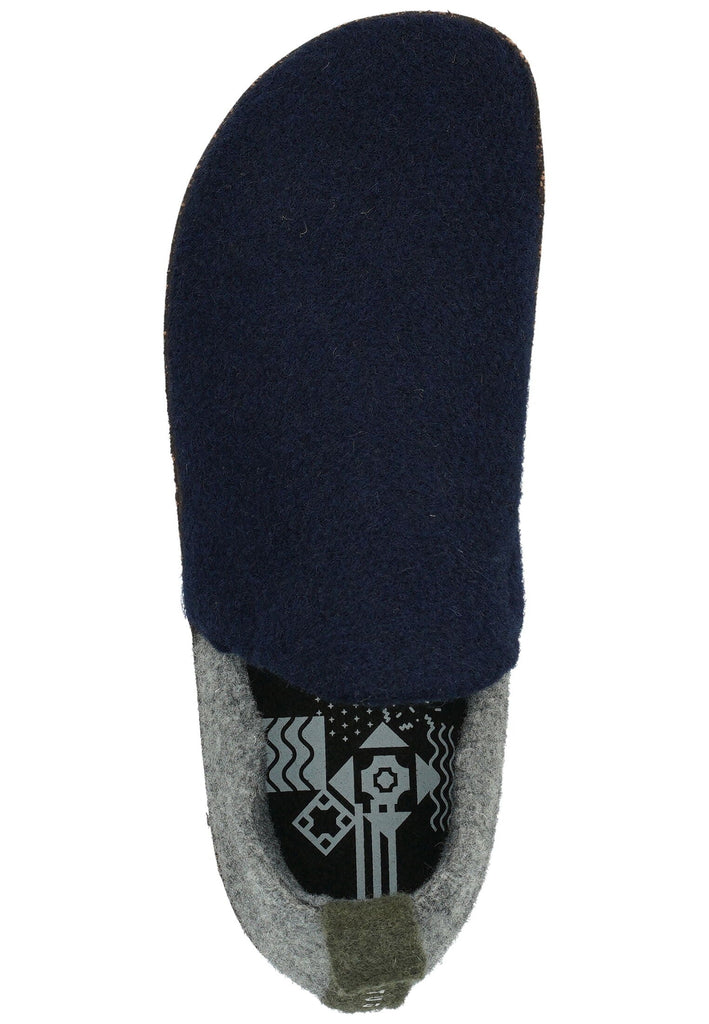 ASPORTUGUESAS Hausschuhe Filz Blau