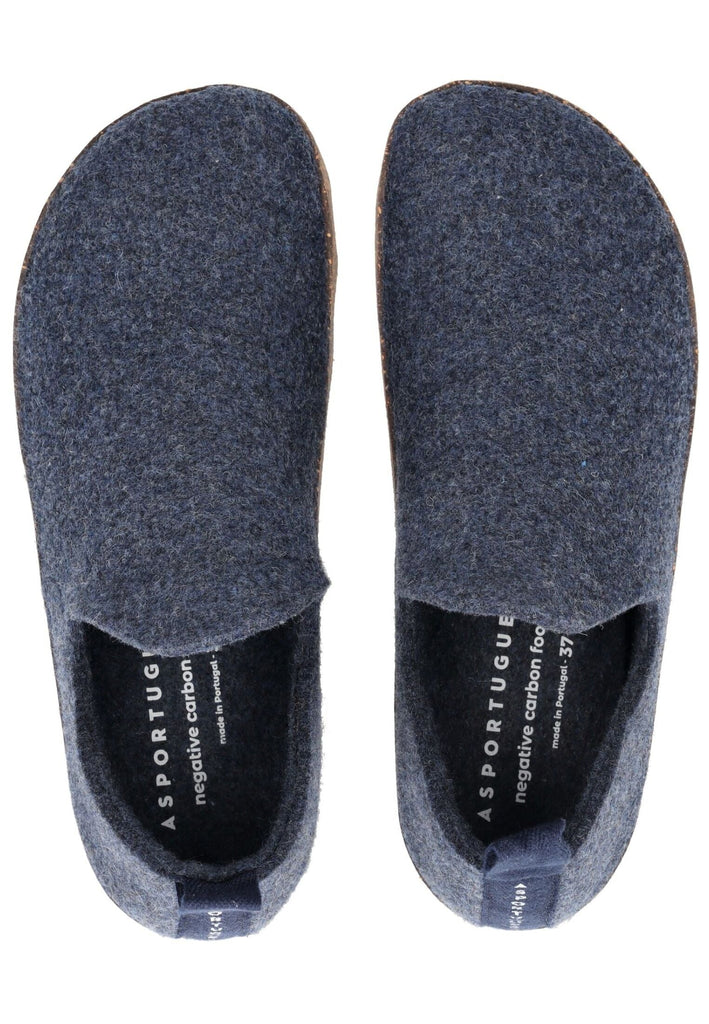 ASPORTUGUESAS Hausschuhe Filz Blau