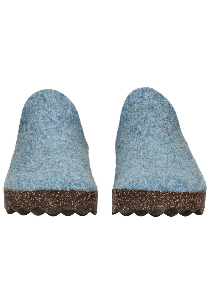 ASPORTUGUESAS Hausschuhe Filz Blau/Gelb