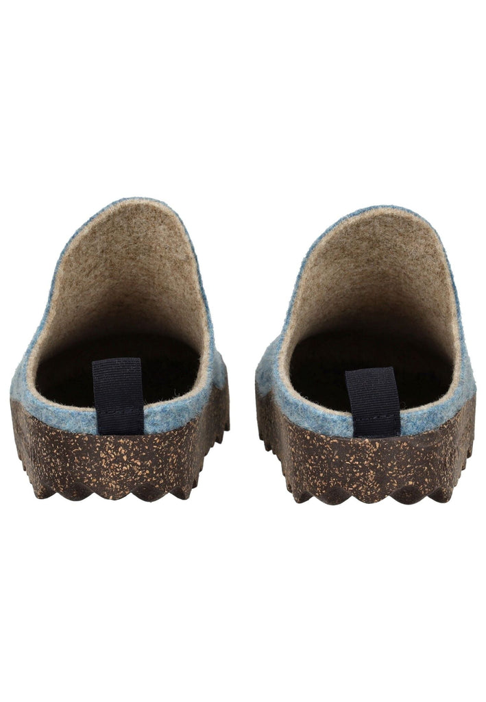 ASPORTUGUESAS Hausschuhe Filz Blau/Gelb