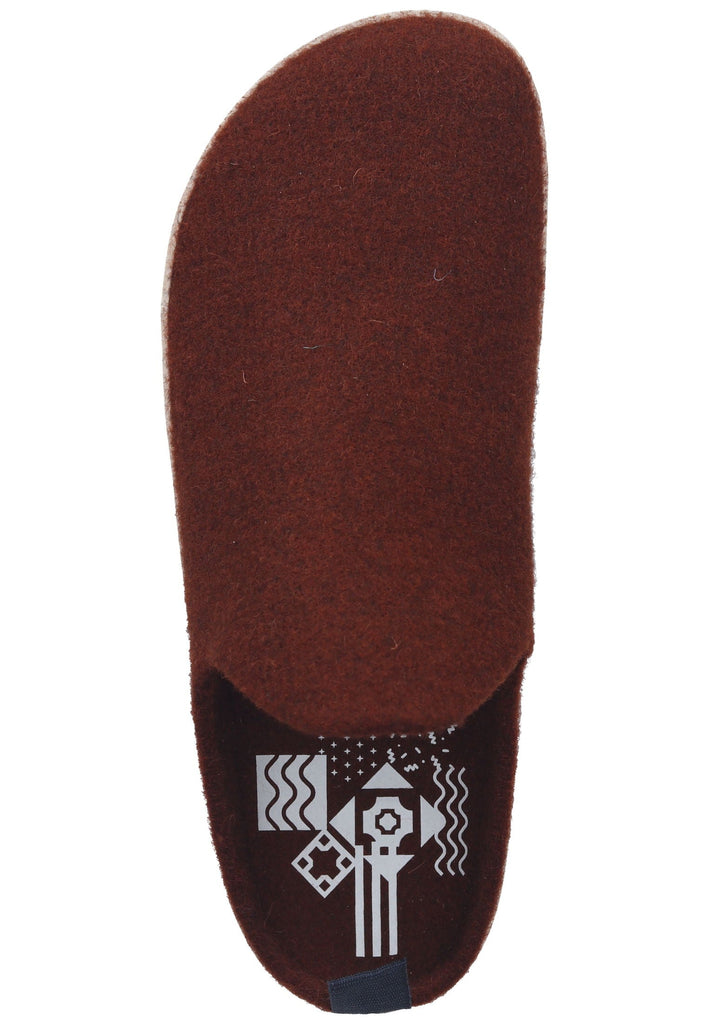 ASPORTUGUESAS Hausschuhe Filz Braun