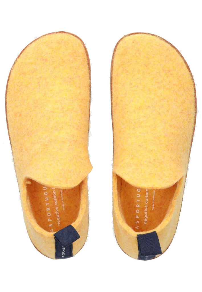 ASPORTUGUESAS Hausschuhe Filz Gelb