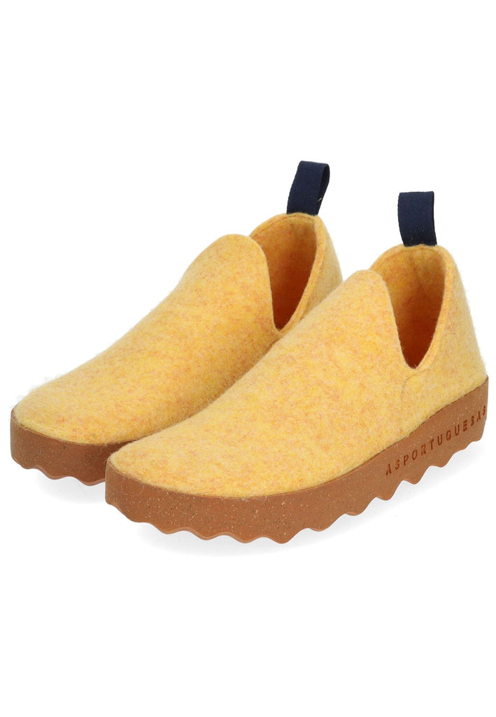 ASPORTUGUESAS Hausschuhe Filz Gelb