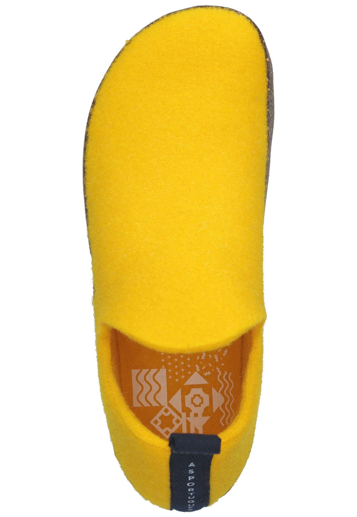 ASPORTUGUESAS Hausschuhe Filz Gelb