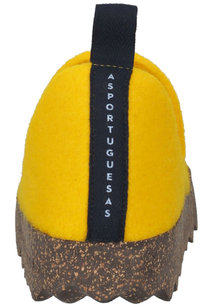 ASPORTUGUESAS Hausschuhe Filz Gelb