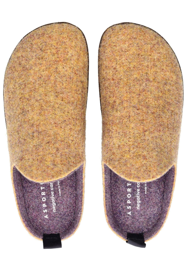ASPORTUGUESAS Hausschuhe Filz Gelb