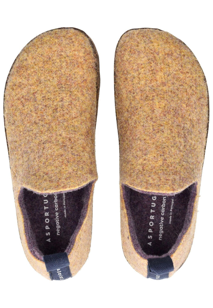 ASPORTUGUESAS Hausschuhe Filz Gelb