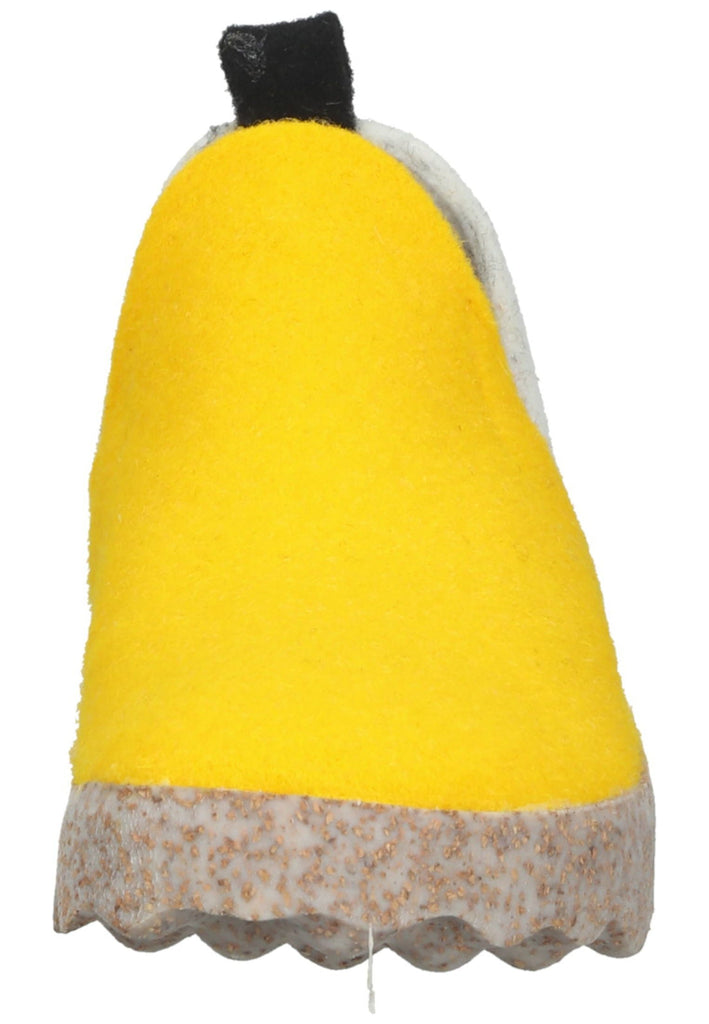 ASPORTUGUESAS Hausschuhe Filz Gelb/Weiß