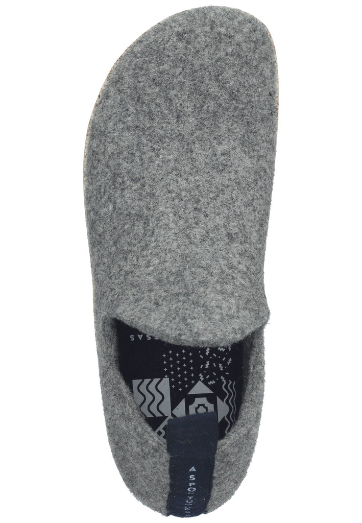 ASPORTUGUESAS Hausschuhe Filz Grau