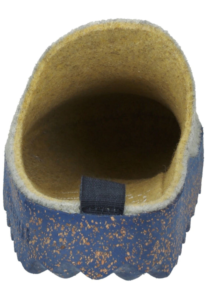 ASPORTUGUESAS Hausschuhe Filz Grau/Gelb