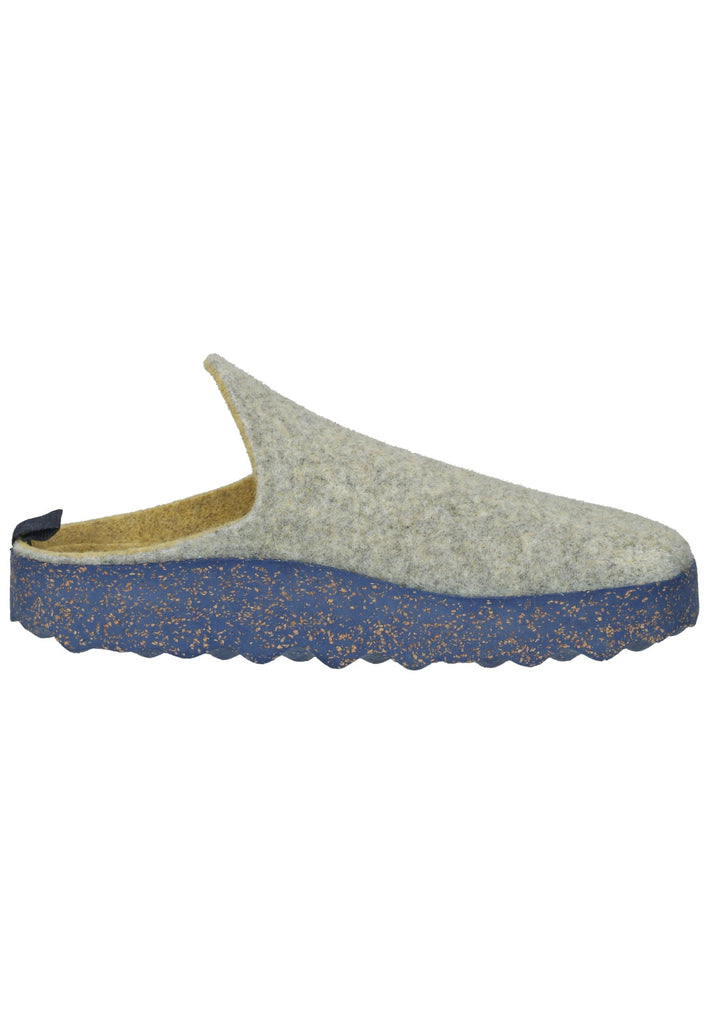 ASPORTUGUESAS Hausschuhe Filz Grau/Gelb