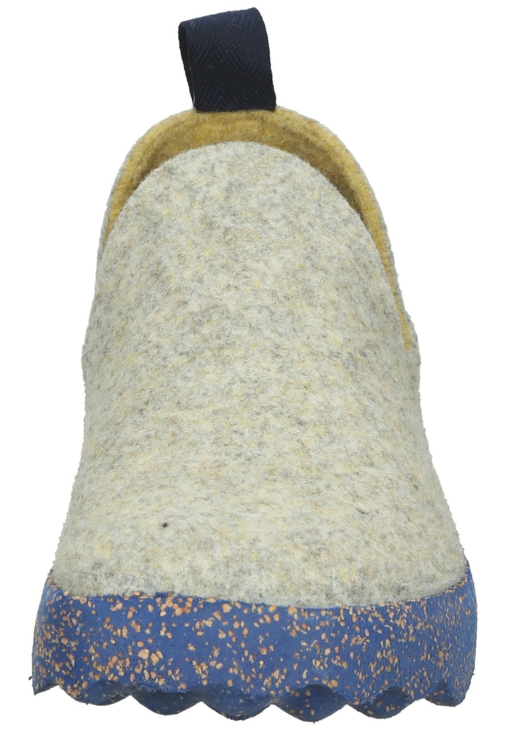 ASPORTUGUESAS Hausschuhe Filz Grau/Gelb