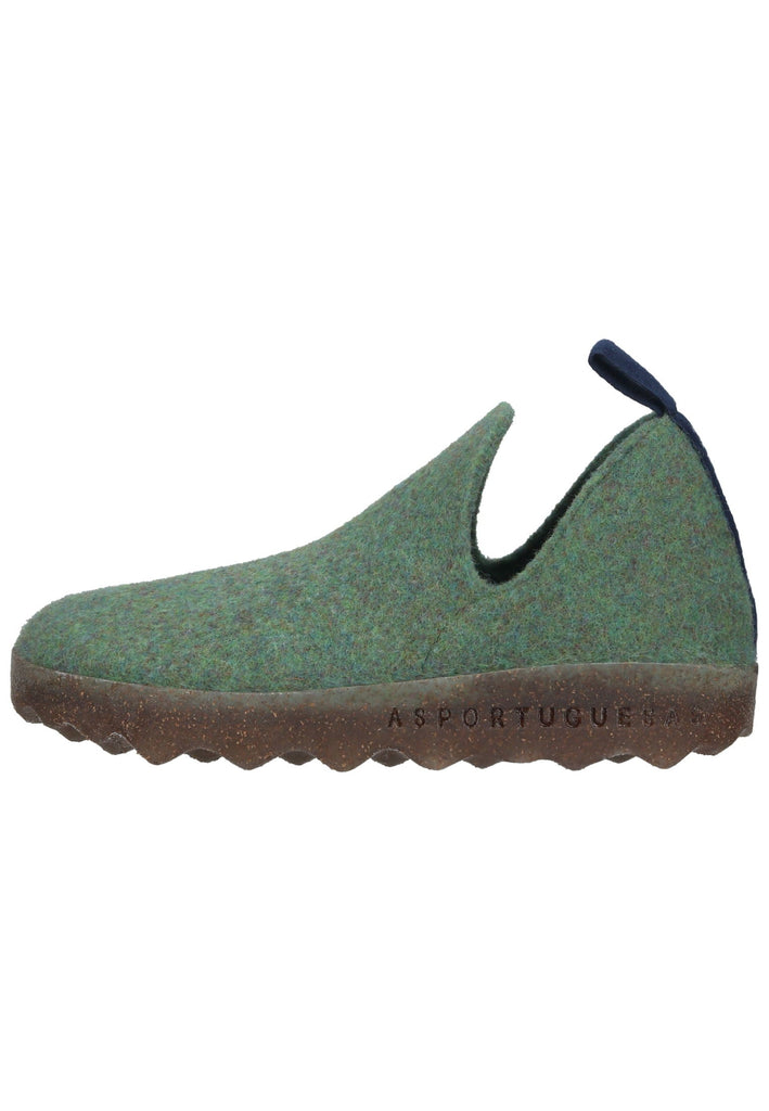 ASPORTUGUESAS Hausschuhe Filz Grün