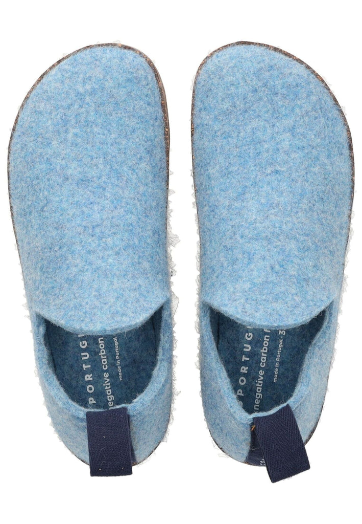 ASPORTUGUESAS Hausschuhe Filz Hellblau