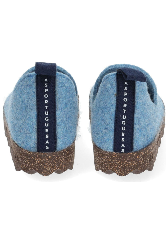 ASPORTUGUESAS Hausschuhe Filz Hellblau