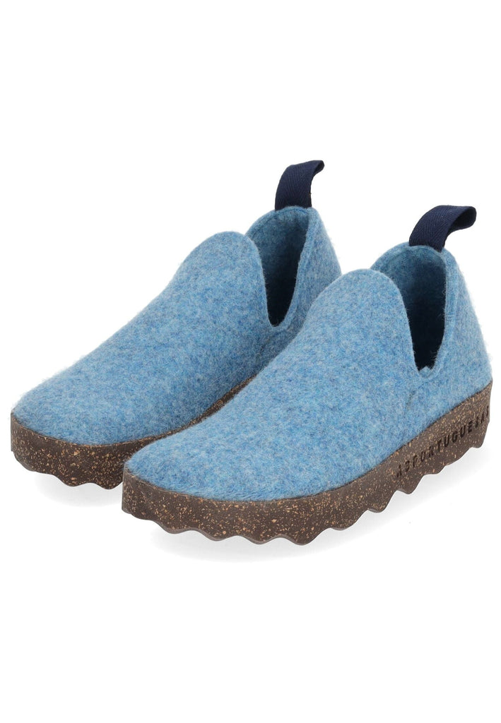 ASPORTUGUESAS Hausschuhe Filz Hellblau