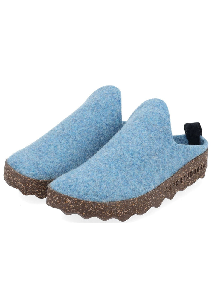 ASPORTUGUESAS Hausschuhe Filz Hellblau