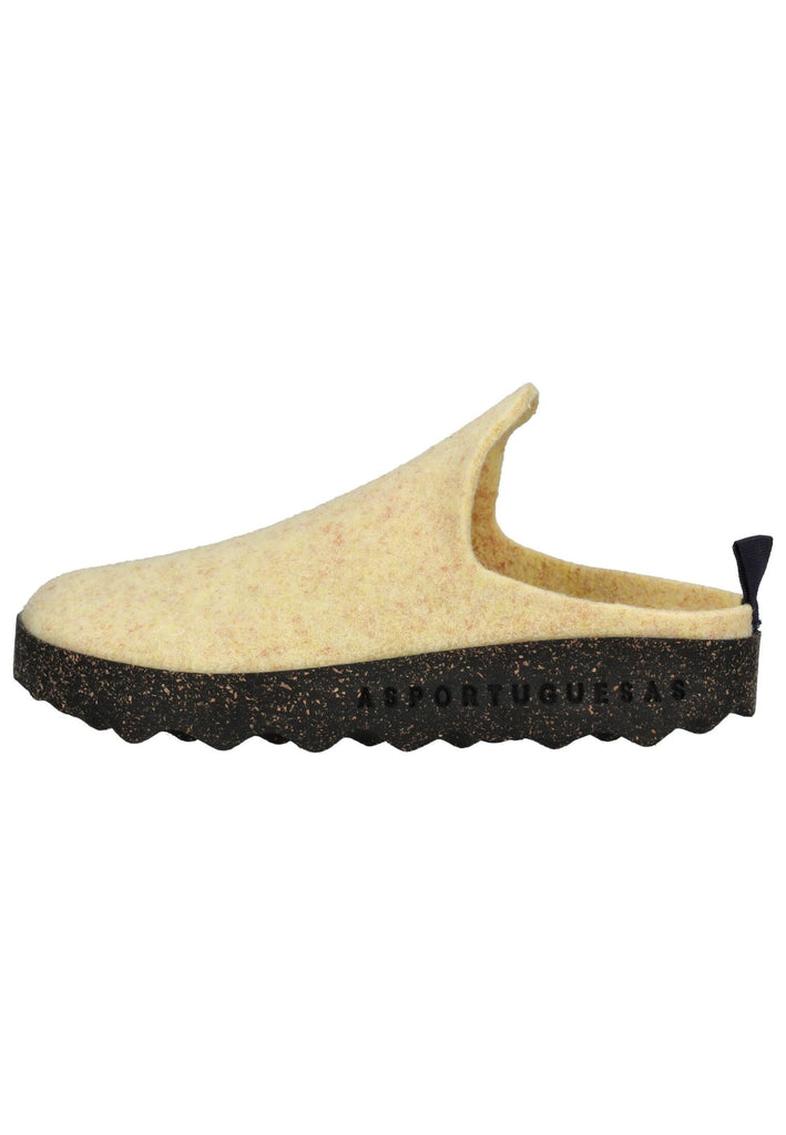 ASPORTUGUESAS Hausschuhe Filz Hellgelb