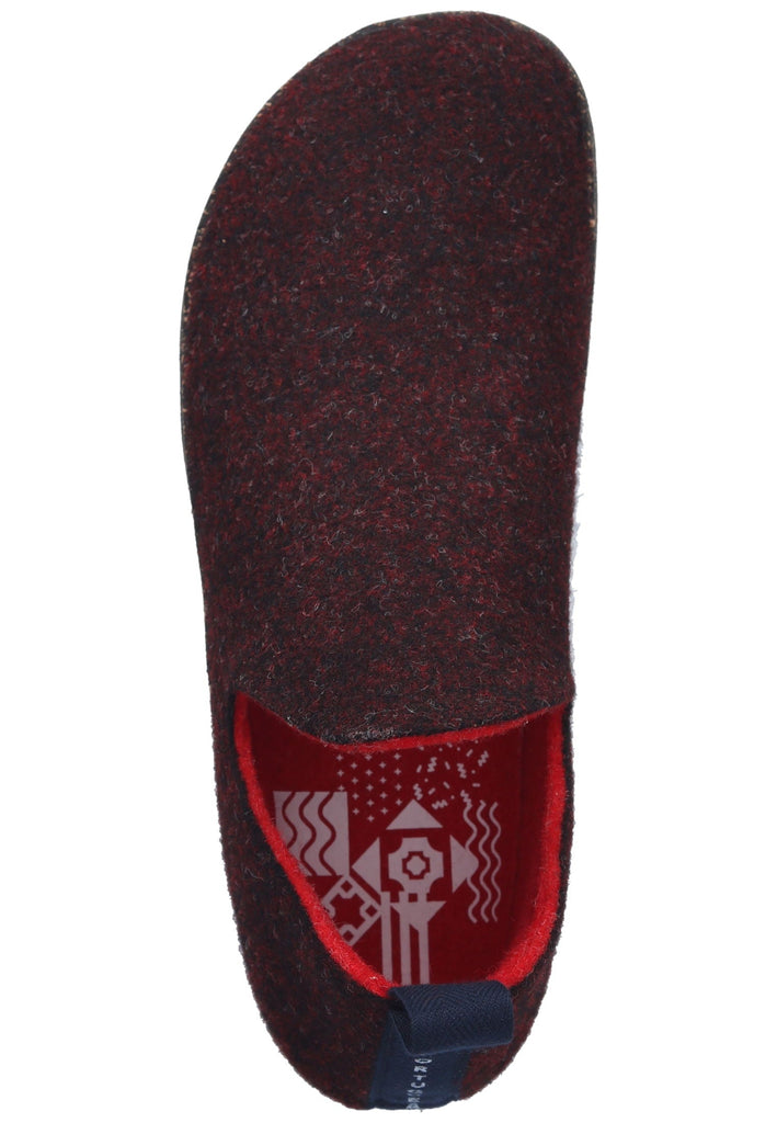 ASPORTUGUESAS Hausschuhe Filz Merlot