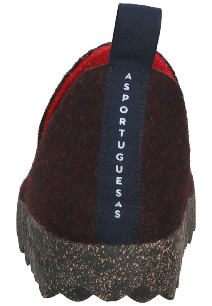 ASPORTUGUESAS Hausschuhe Filz Merlot
